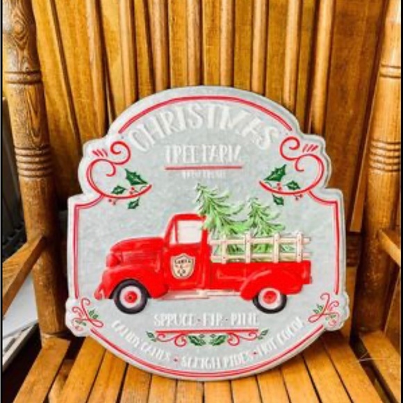 *Christmas Tree Farm Vintage Red Truck Sign - Picture 6 of 10